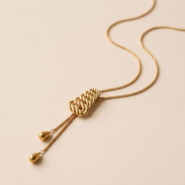 Collier Lariat - Acier Inoxydable ( Ascenseur )